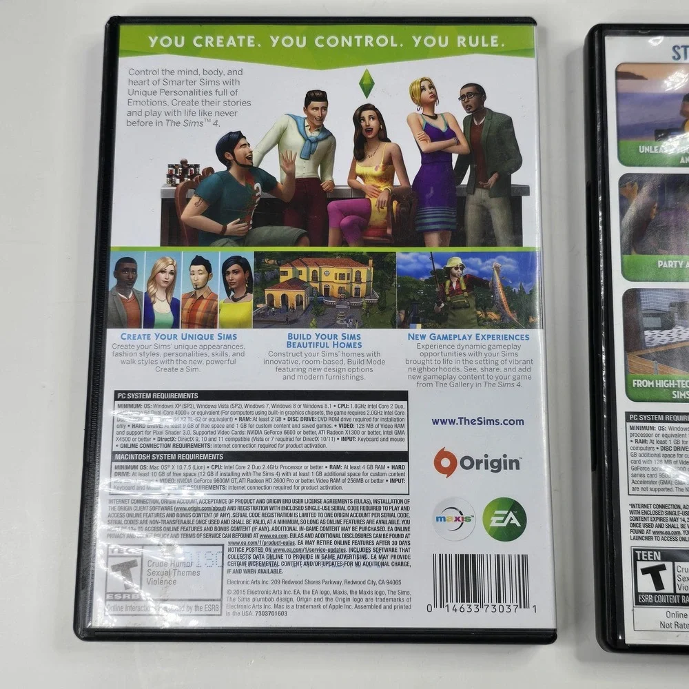 The Sims 4 PC Mac DVD Game & The Sims‎ 3 Starter Pack PC Mac 3 Game Bundle Set